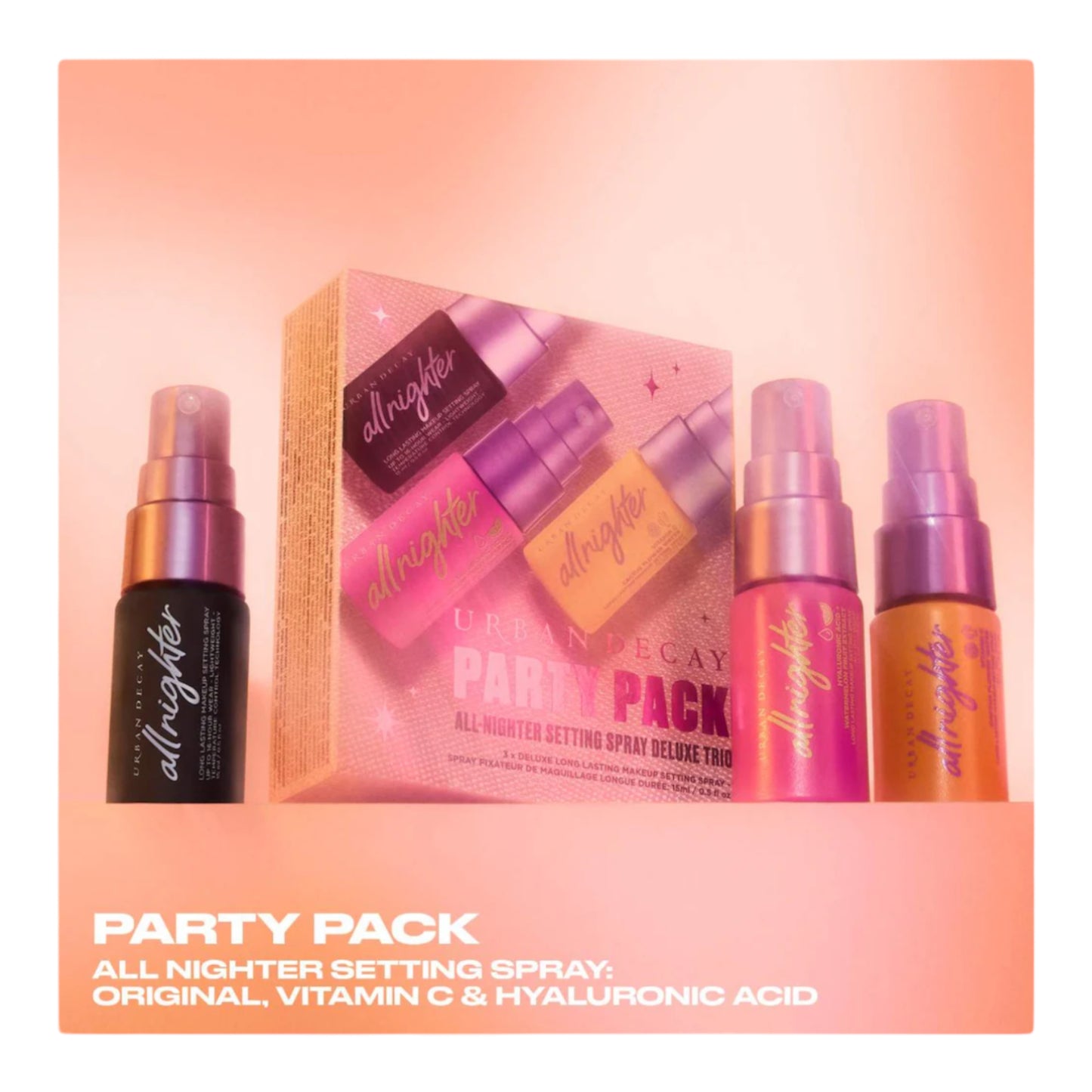 PREORDEN Mini Party Pack All Nighter Setting Spray Trio - Holiday Makeup Set