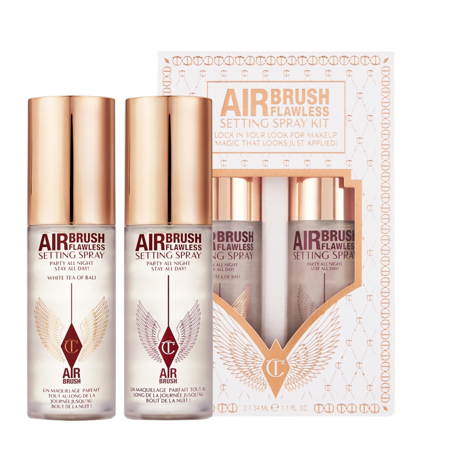 Mini Airbrush Flawless Setting Spray Duo Set-PREVENTA
