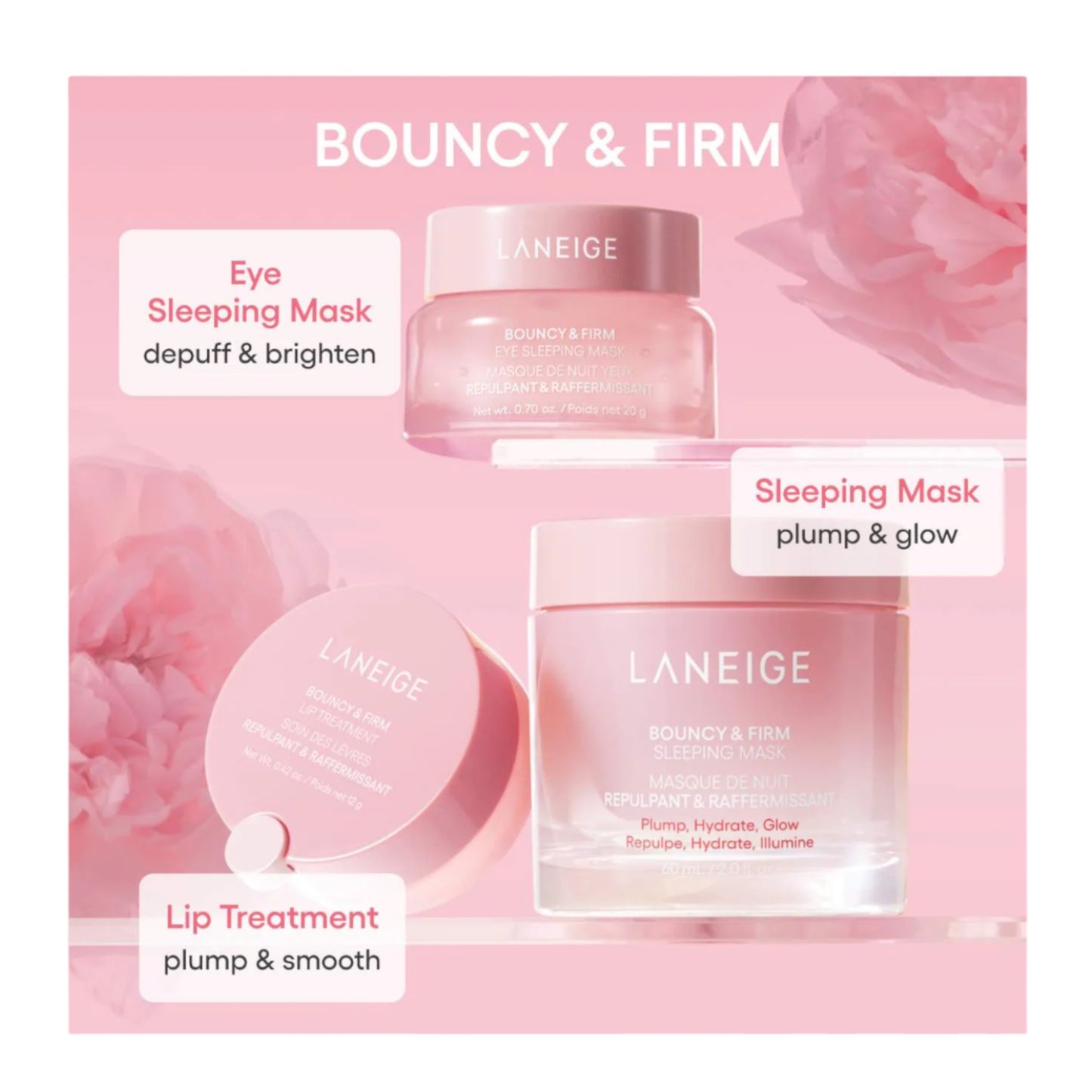 PREORDEN Bouncy & Firm Plump, Firm & Glow Set
