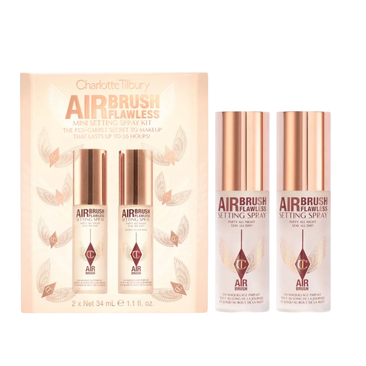 PREORDEN Mini Airbrush Flawless Setting Spray Duo Gift Set